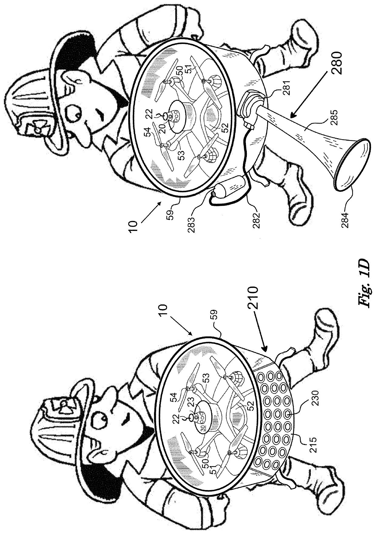 Multifunction firefighting infrasound, hailstone, plant pollination drone apparatus and method