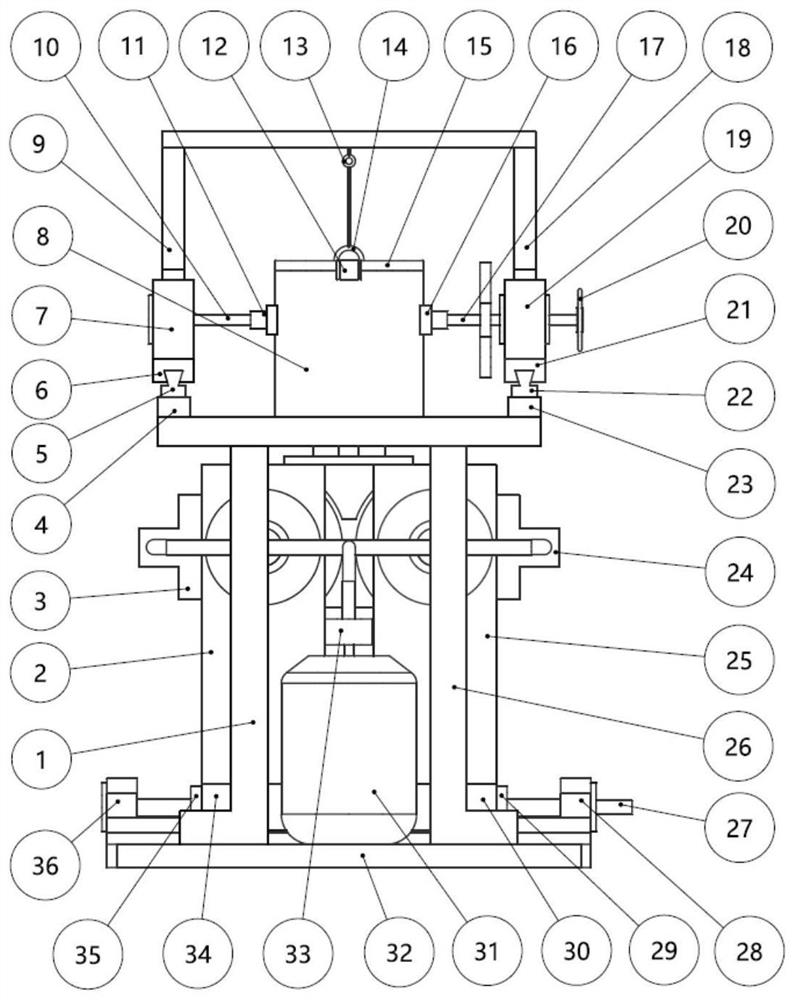 A light alloy casting and rolling experimental device