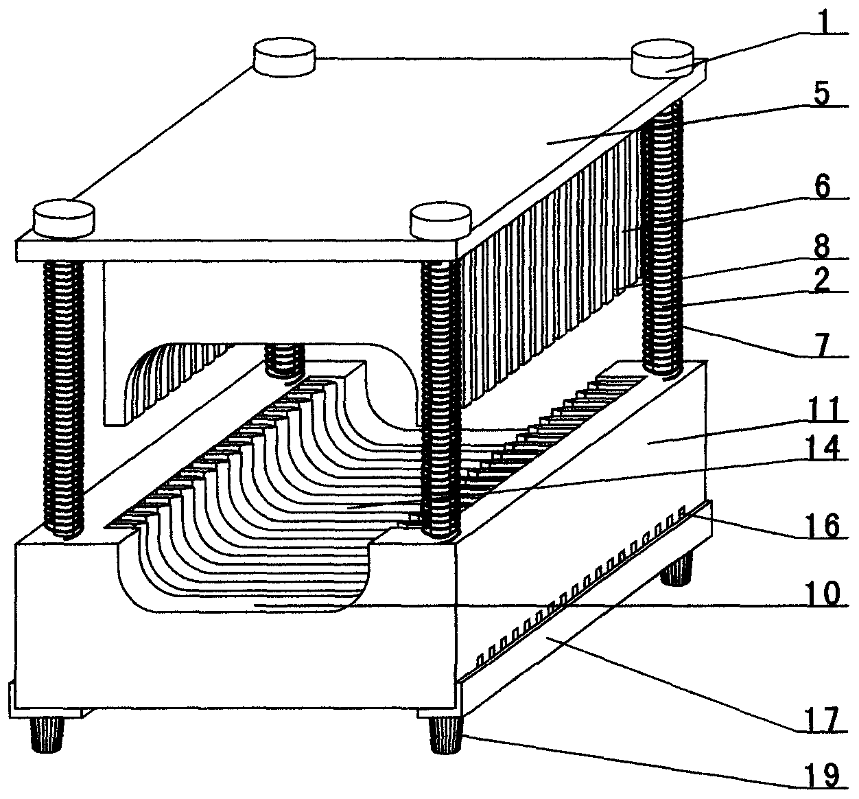 Dicing device for Chinese chives or allium fistulosum