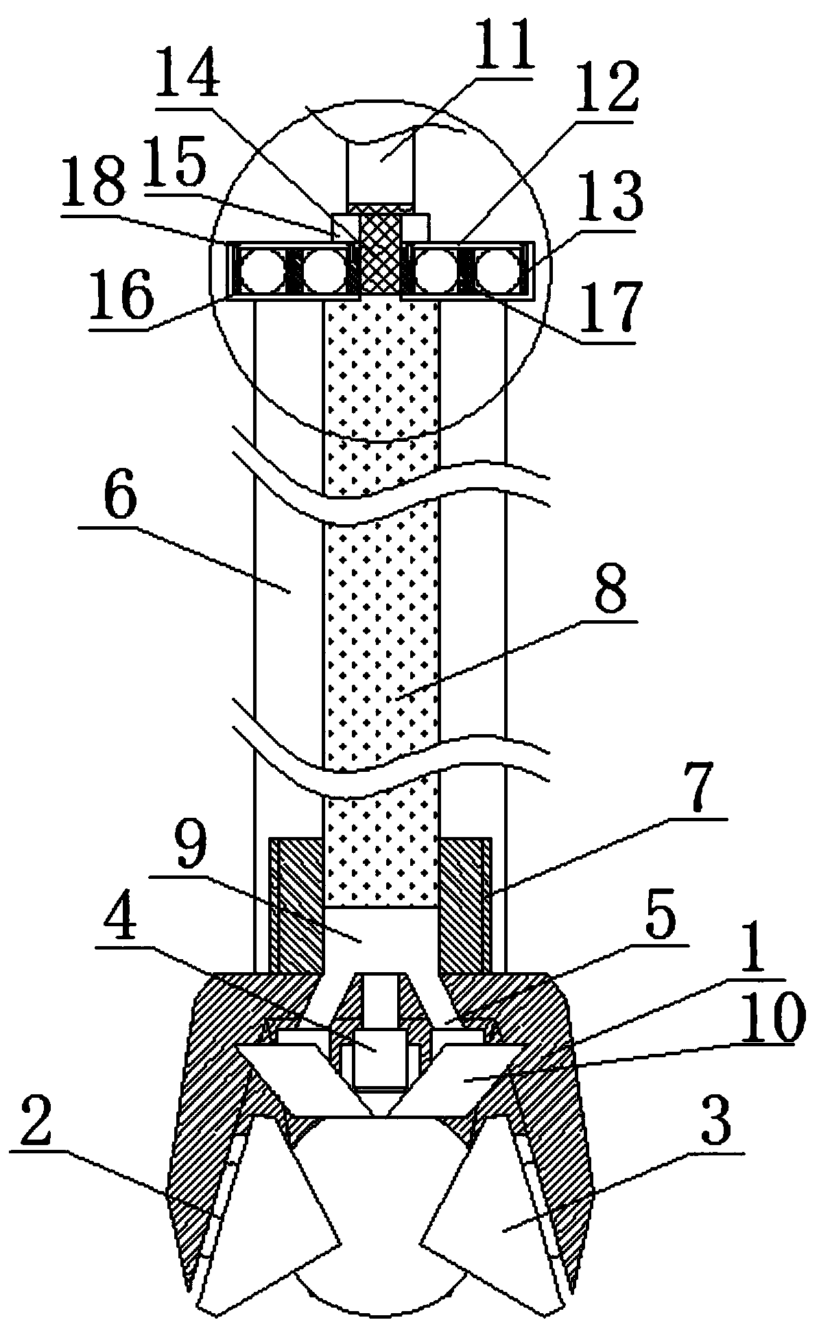 Oilfield drill bit with self-washing heat-dissipation function