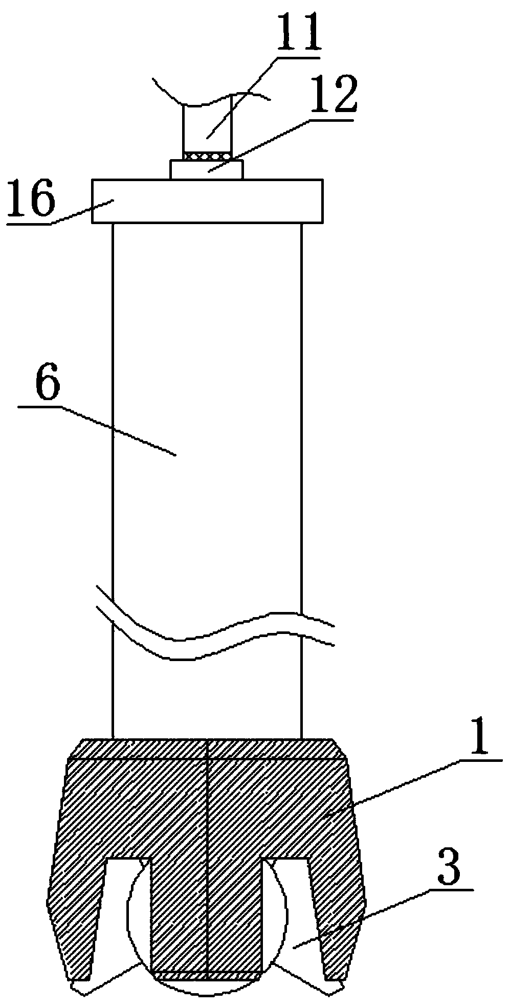 Oilfield drill bit with self-washing heat-dissipation function