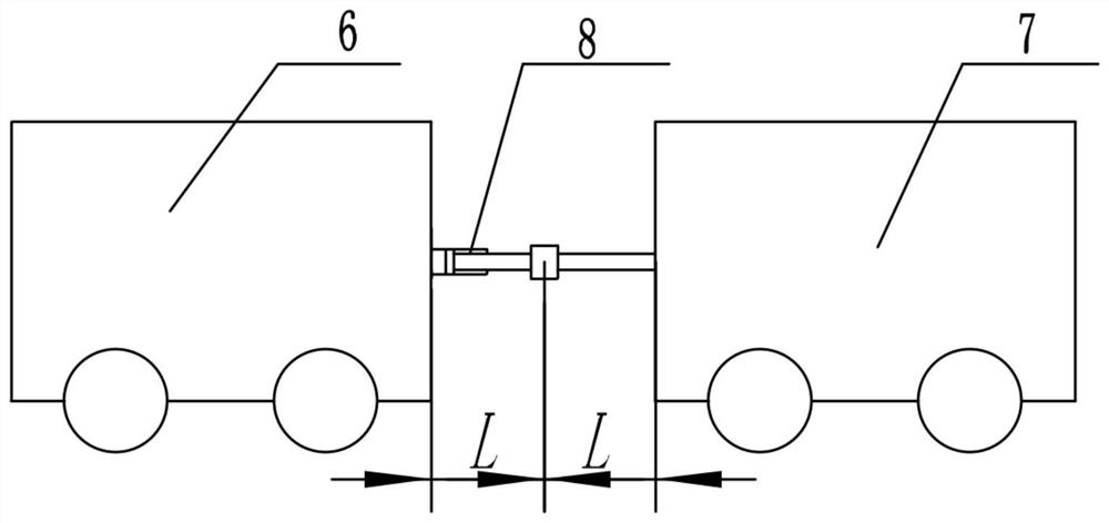 Control system suitable for unmanned articulated train set