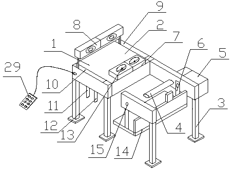 Self-cleaning ophthalmic examination table capable of automatically fixing eyes