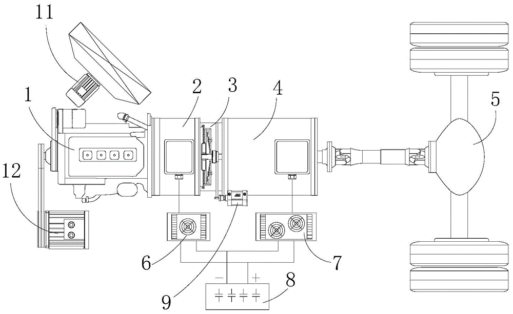 ISG (integrated starter generator) motor and hybrid power drive system with same