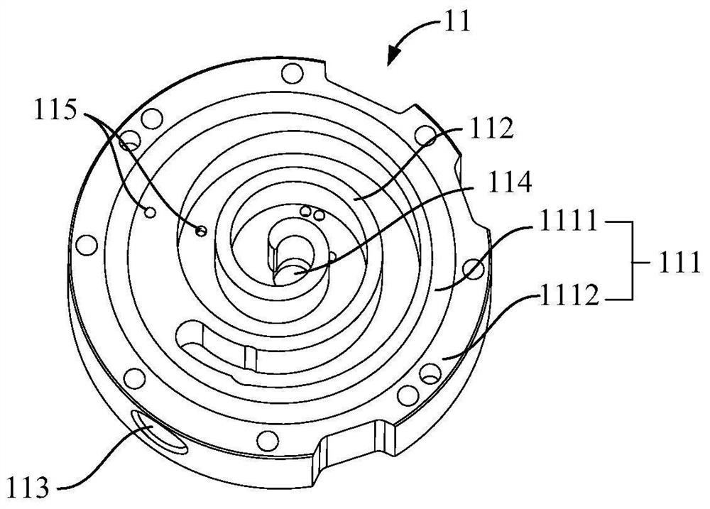 Scroll plate assembly, scroll compressor and air conditioner