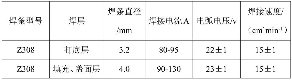 Welding device for crack of water tank of wheel dephosphorization electric reciprocating pump body and repairing process