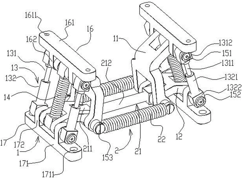 A suspension for four-wheel mobile robot chassis