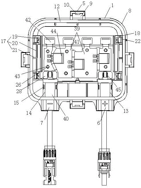 Novel clamping connection type photovoltaic conjunction box