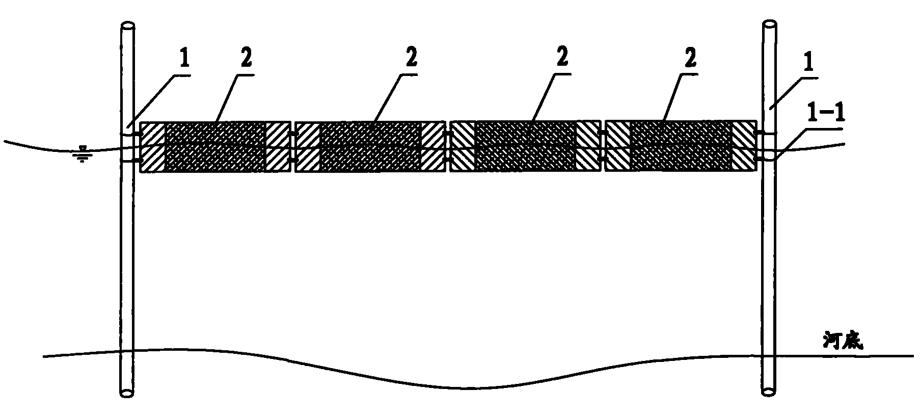 Floating shore-protection structure of inland river