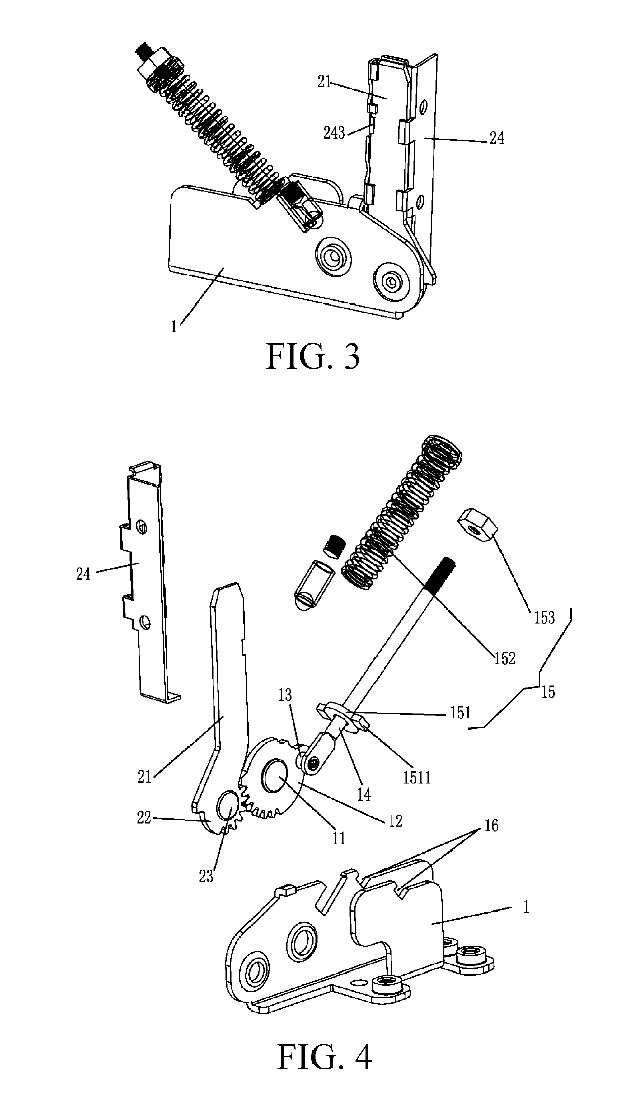 Gear structure spring hinge