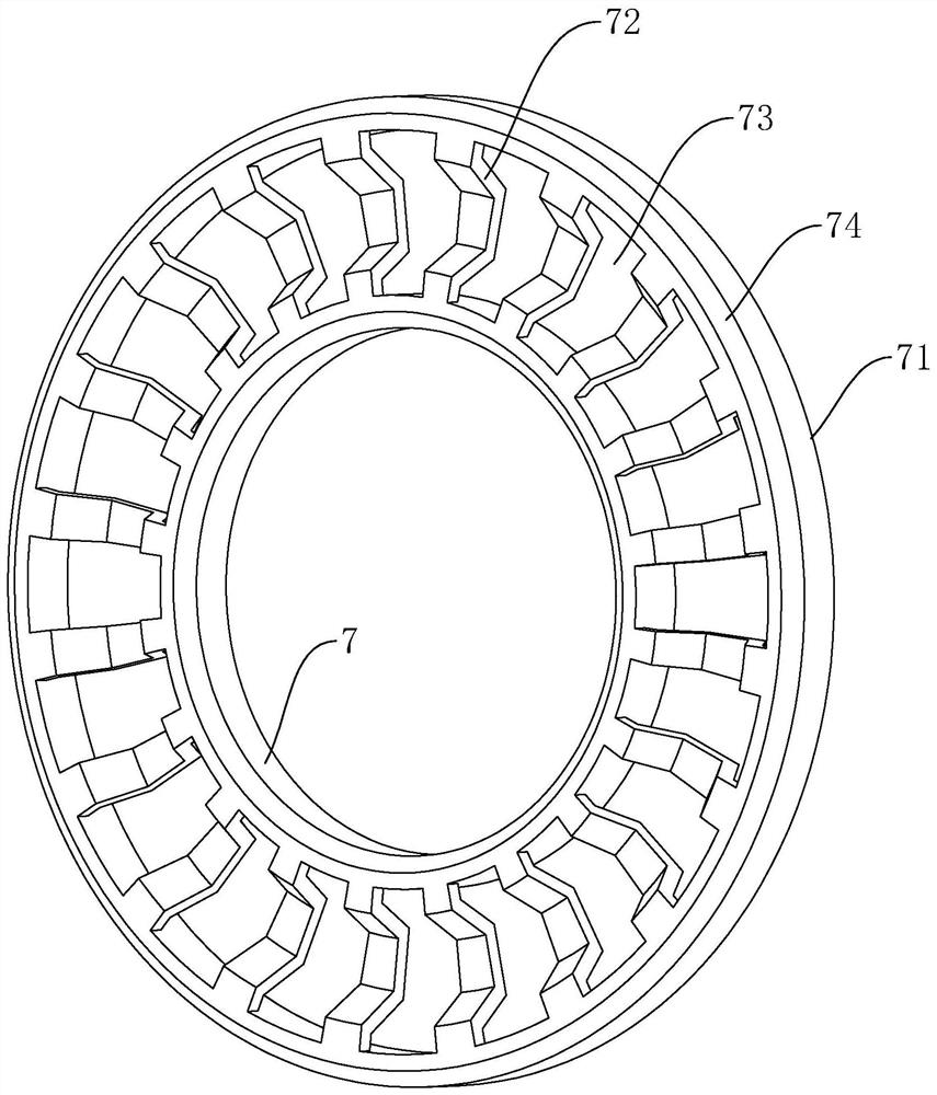 A thrust needle roller bearing cage feeding device and automatic needle loading machine