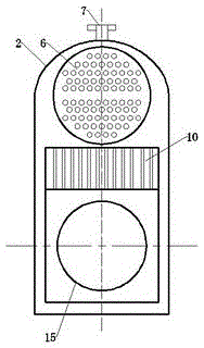 Water tube type vacuum boiler with central reverse flames