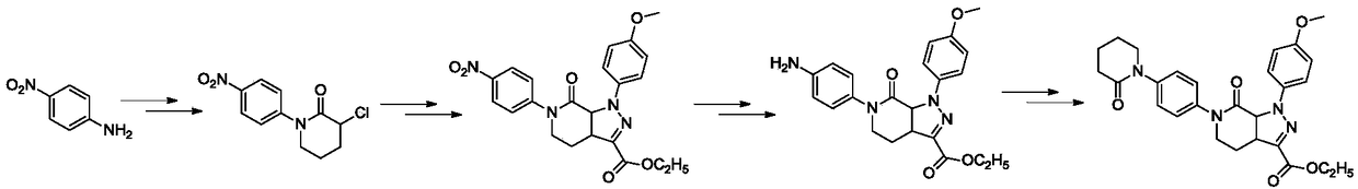 Method of synthesizing apixaban intermediate by microchannel reactor