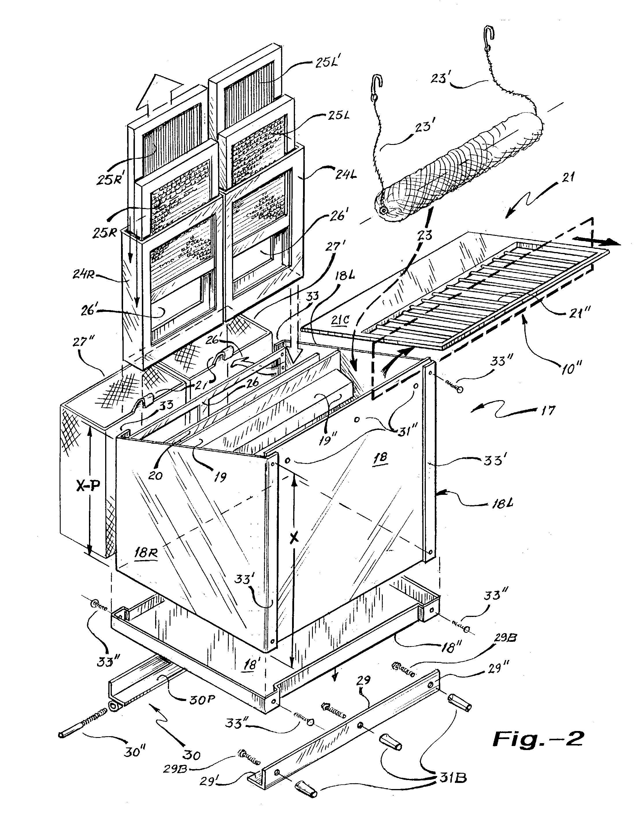 Stormdrain curb-inlet multi-stage filtration-unit