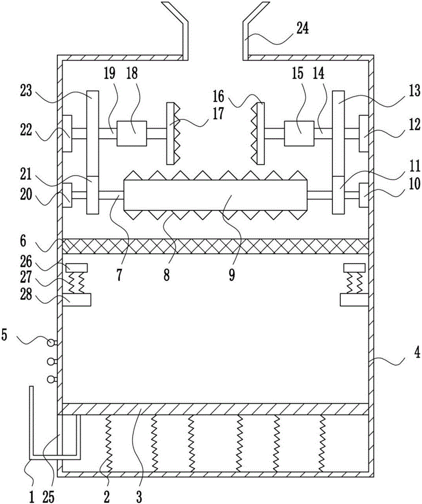 Environment-friendly treatment device for mosaic tiles