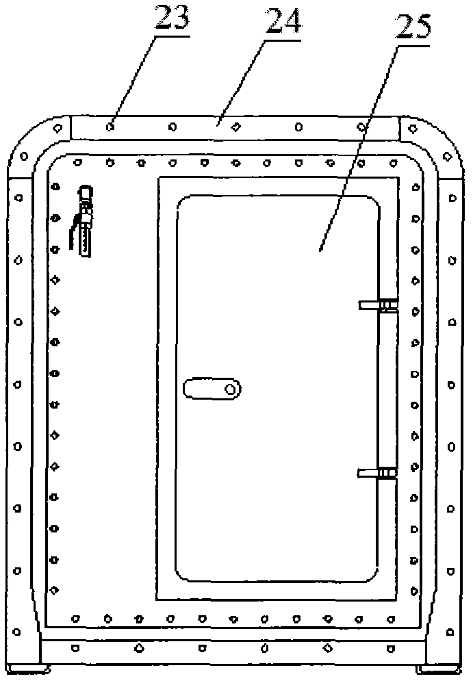 Middle and small-sized mining expansion type mobile escape capsule