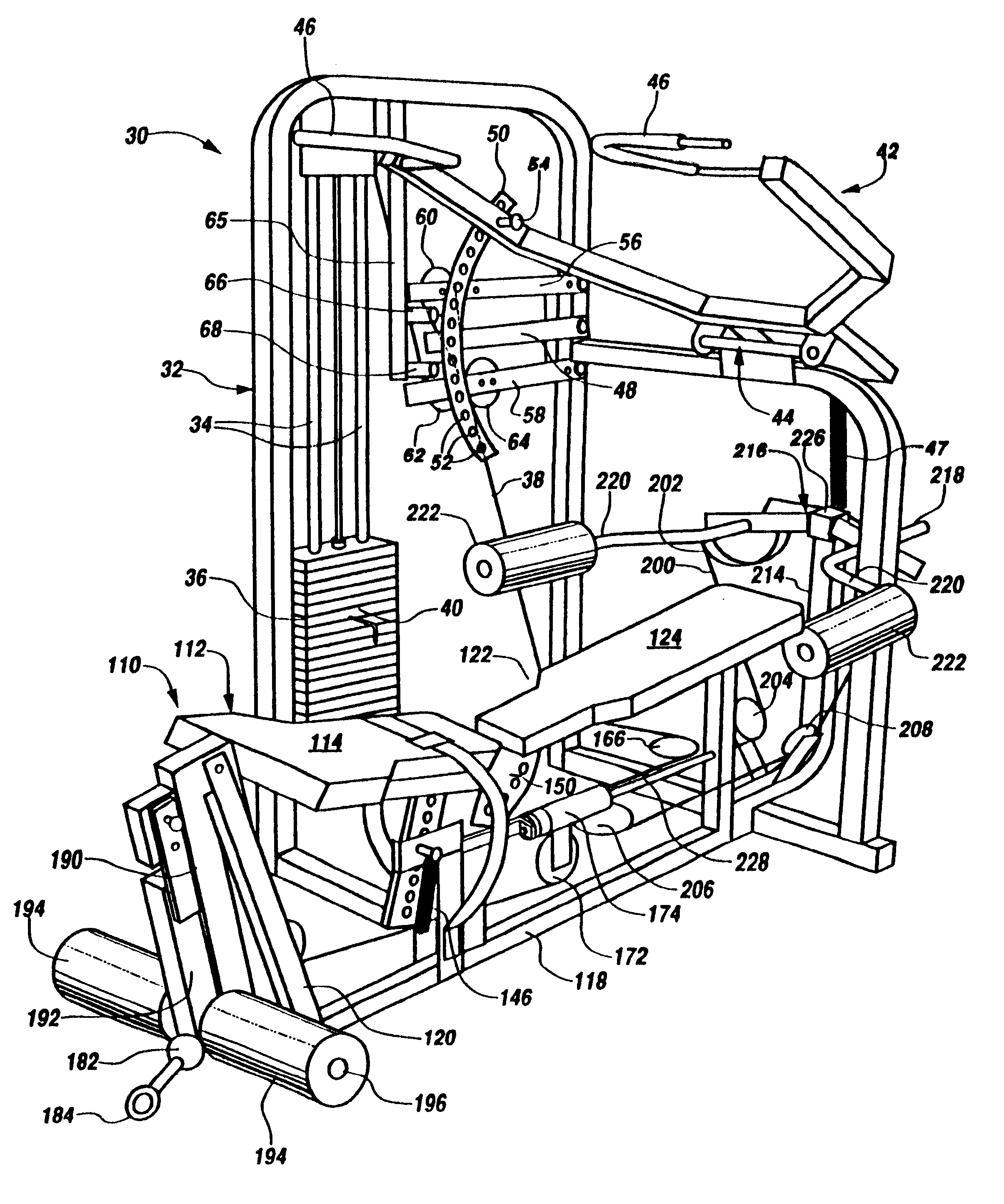 Compact weight lifting machine