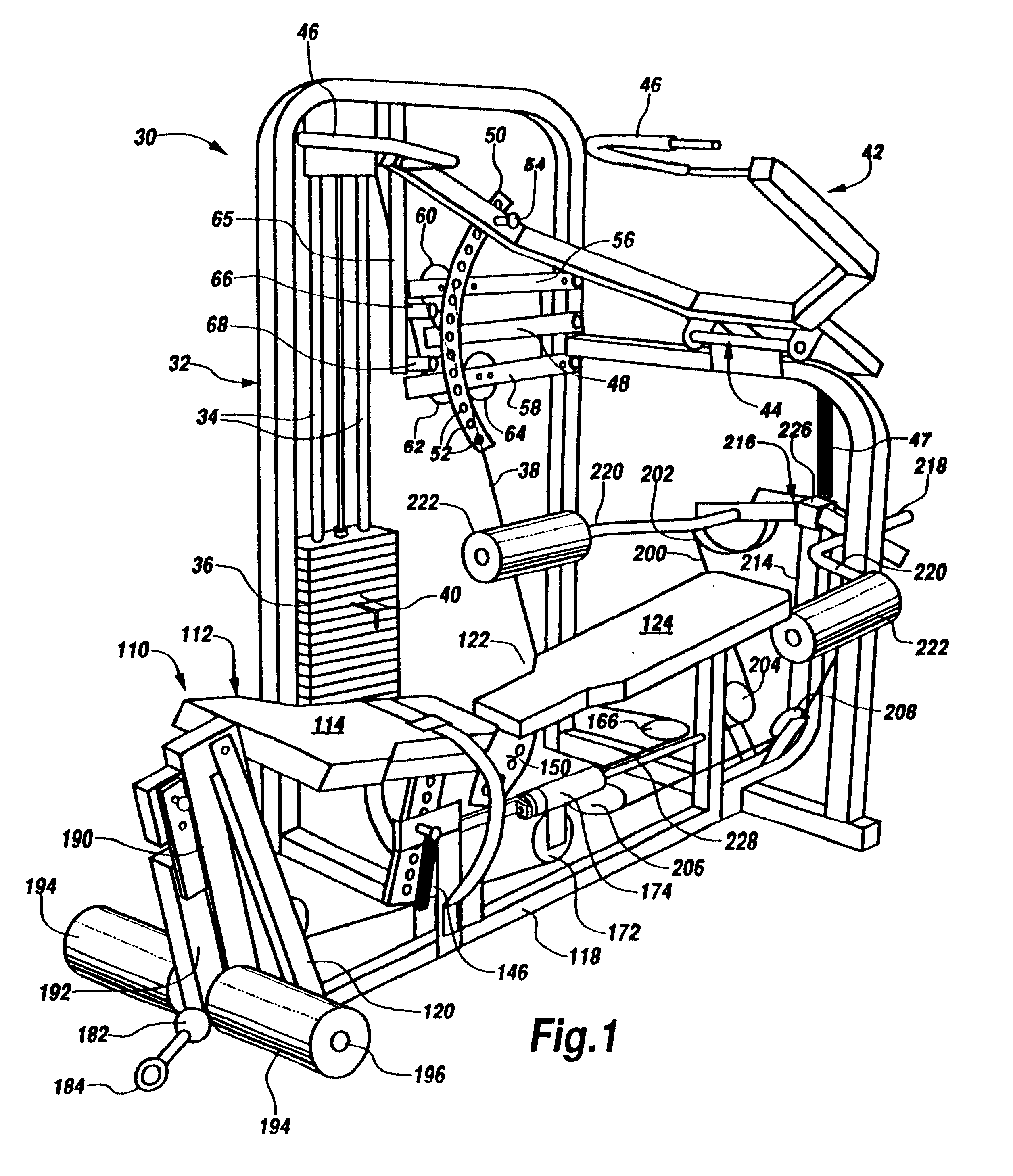 Compact weight lifting machine