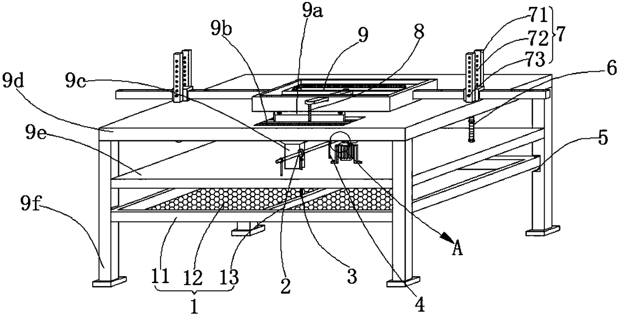 Aluminum profile edge grinding and waste material recycling multi-procedure treatment system