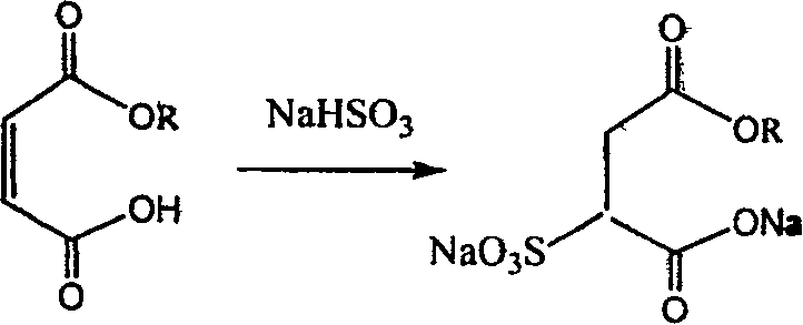 Maleic acid type anion polymerisable emusifier and its preparation method