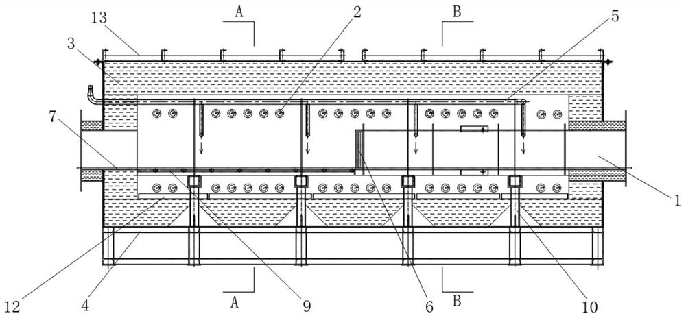 Brazing section of novel efficient energy-saving brazing furnace