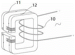 Alternating hybrid excitation component and application thereof in motor and transformer