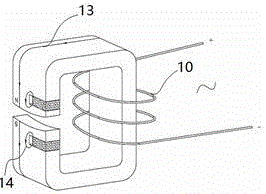 Alternating hybrid excitation component and application thereof in motor and transformer