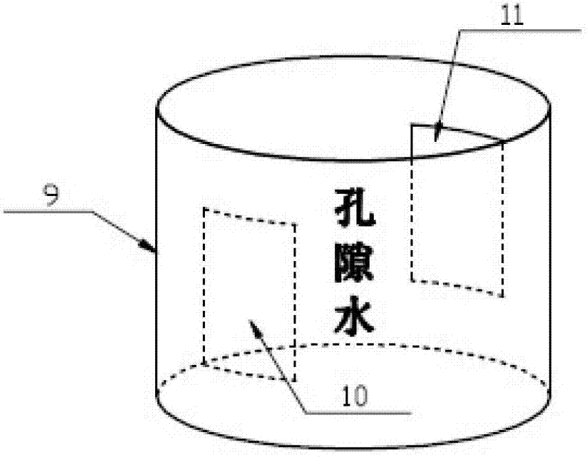 Device and method for detecting porosity of saturated soil