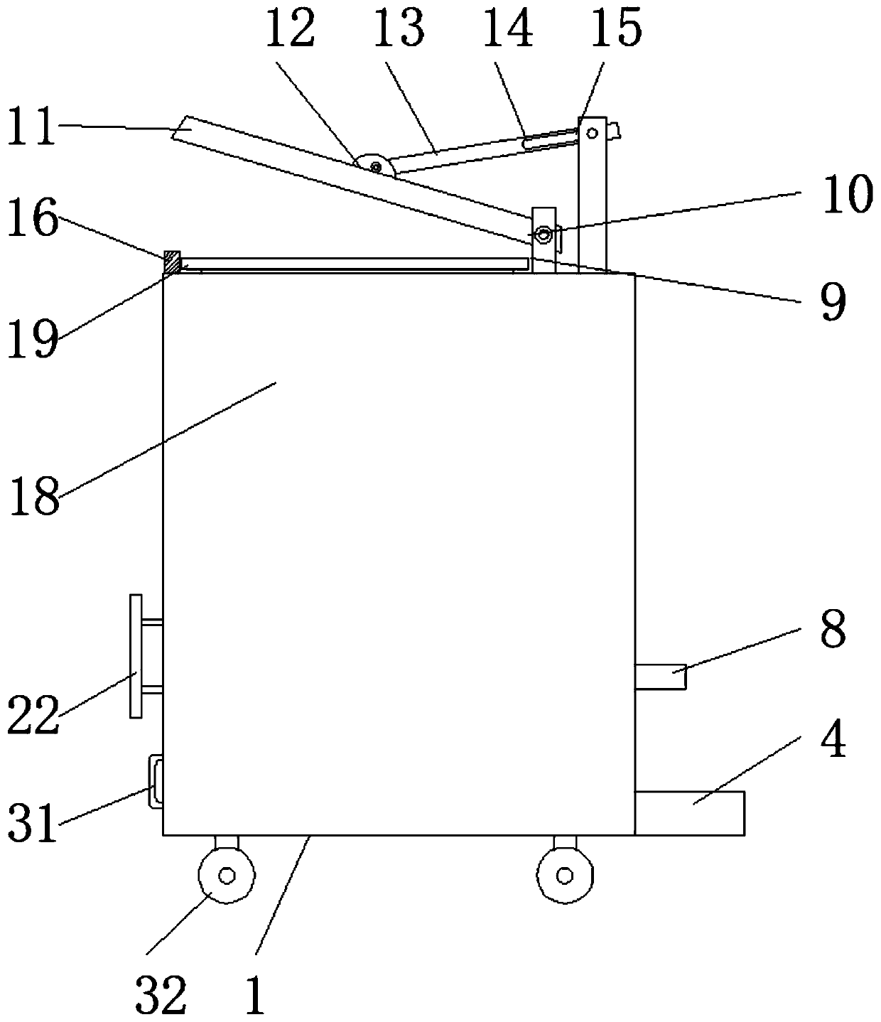 Garbage collecting and putting device for municipal construction