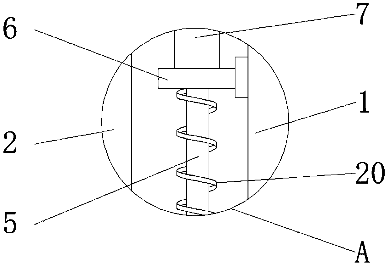 Garbage collecting and putting device for municipal construction