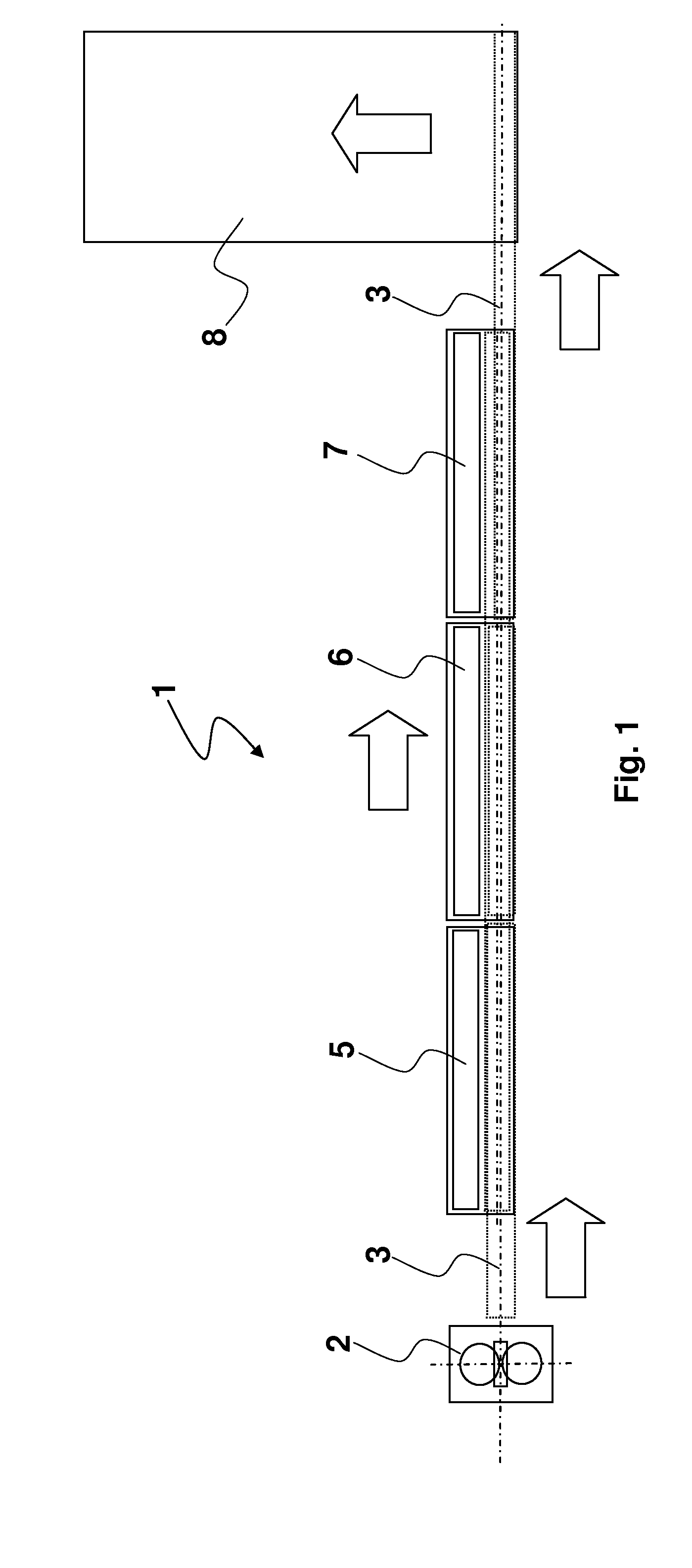 Handling maschine for rails and handling process associated thereto