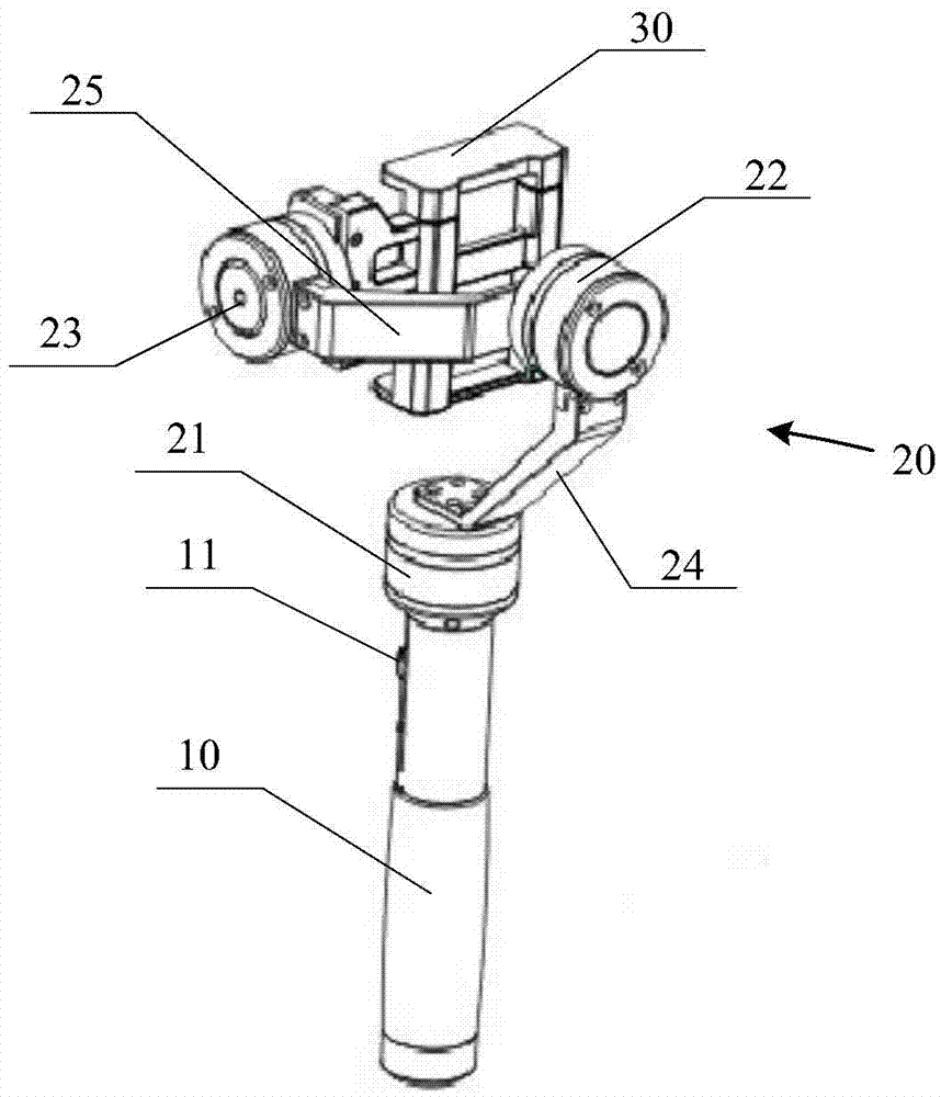 Handheld pan-tilt with tracking function