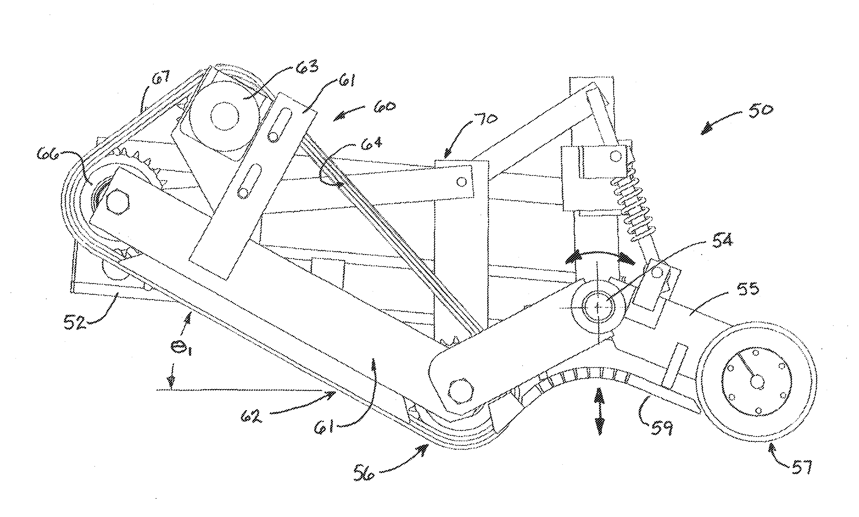 Workpiece holddown apparatus for a bandsaw