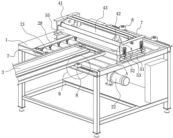 A door panel automatic pressing device