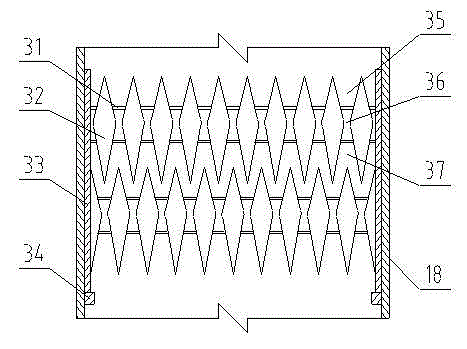 H-shaped flue gas dust removal desulfurization tower and flue gas desulfurization method