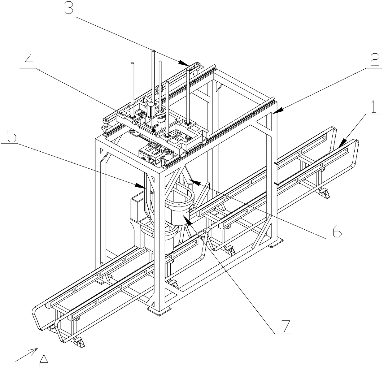 A positioning device for transplanting ceramic toilet