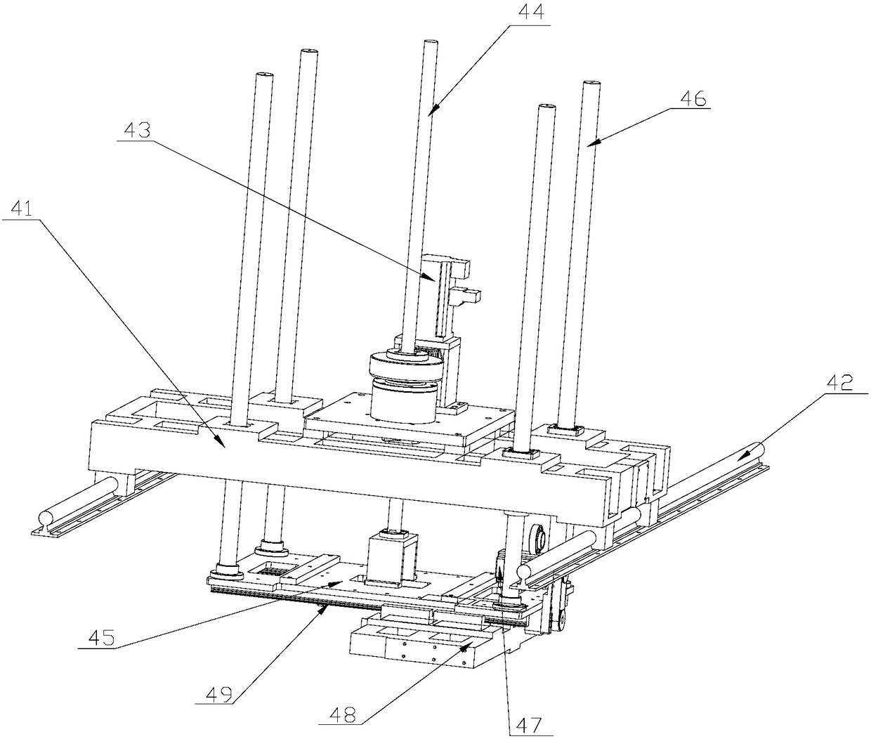 A positioning device for transplanting ceramic toilet