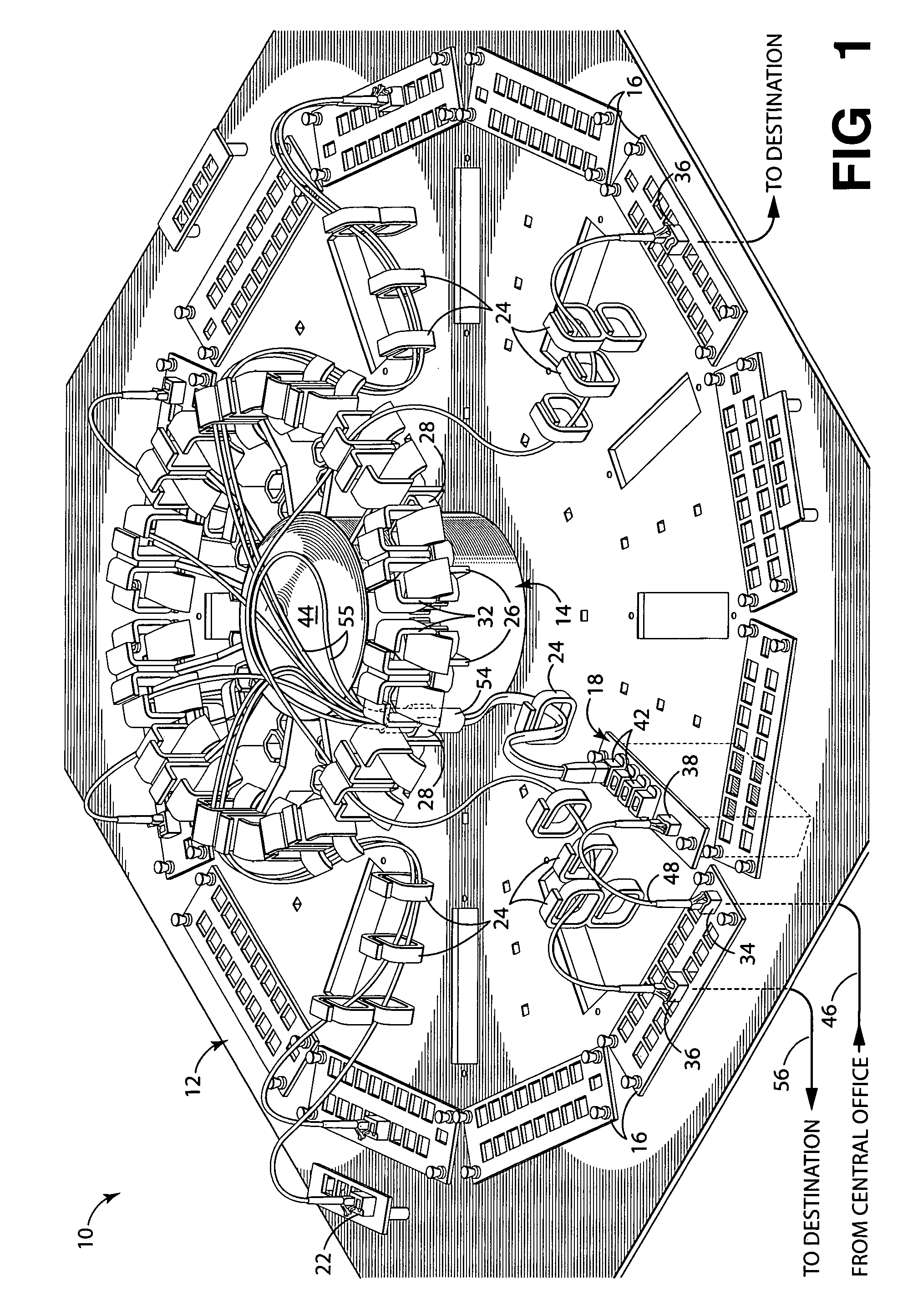 System and apparatus for radial optical distribution