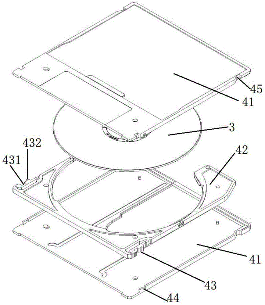 An automatic reading and writing device for double-sided optical discs