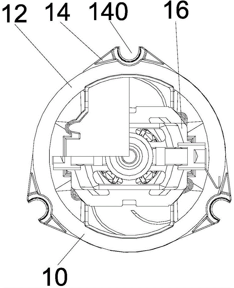 Suspension type motor cover assembly structure