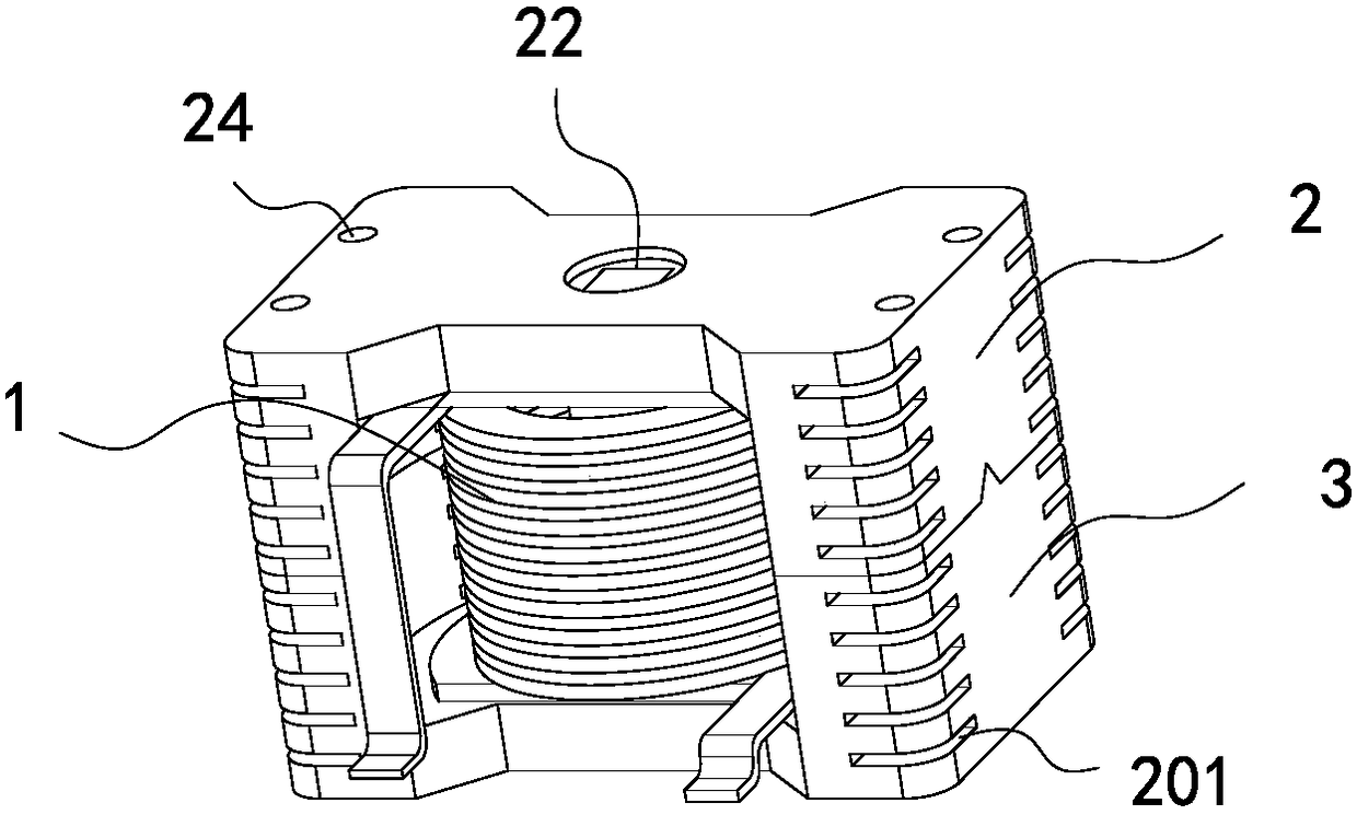 A Flat Wire Vertical Winding High Current Power Inductor