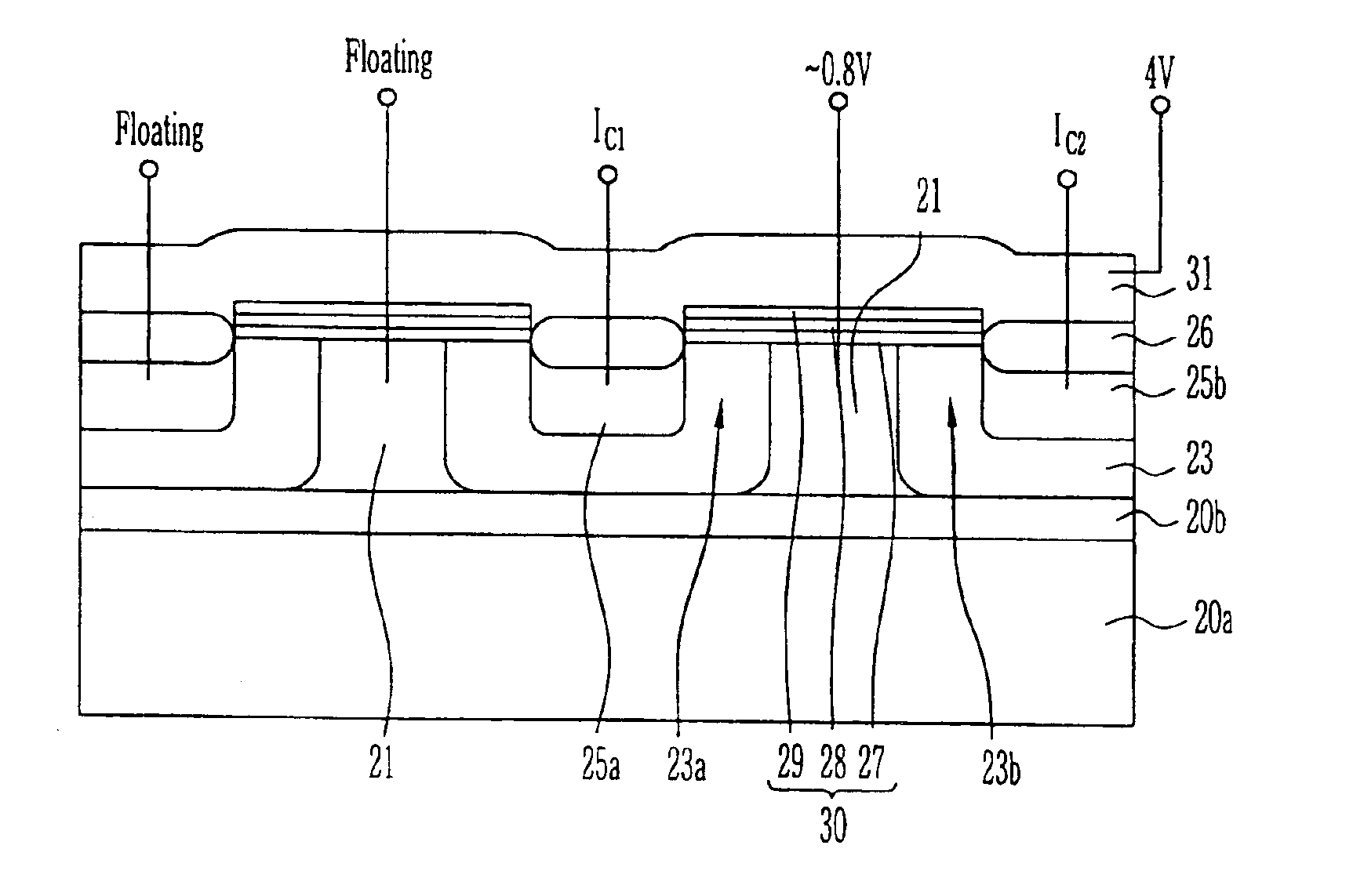 Flash memory cell and method of manufacturing the same, and programming/erasing/reading method in the flash memory cell