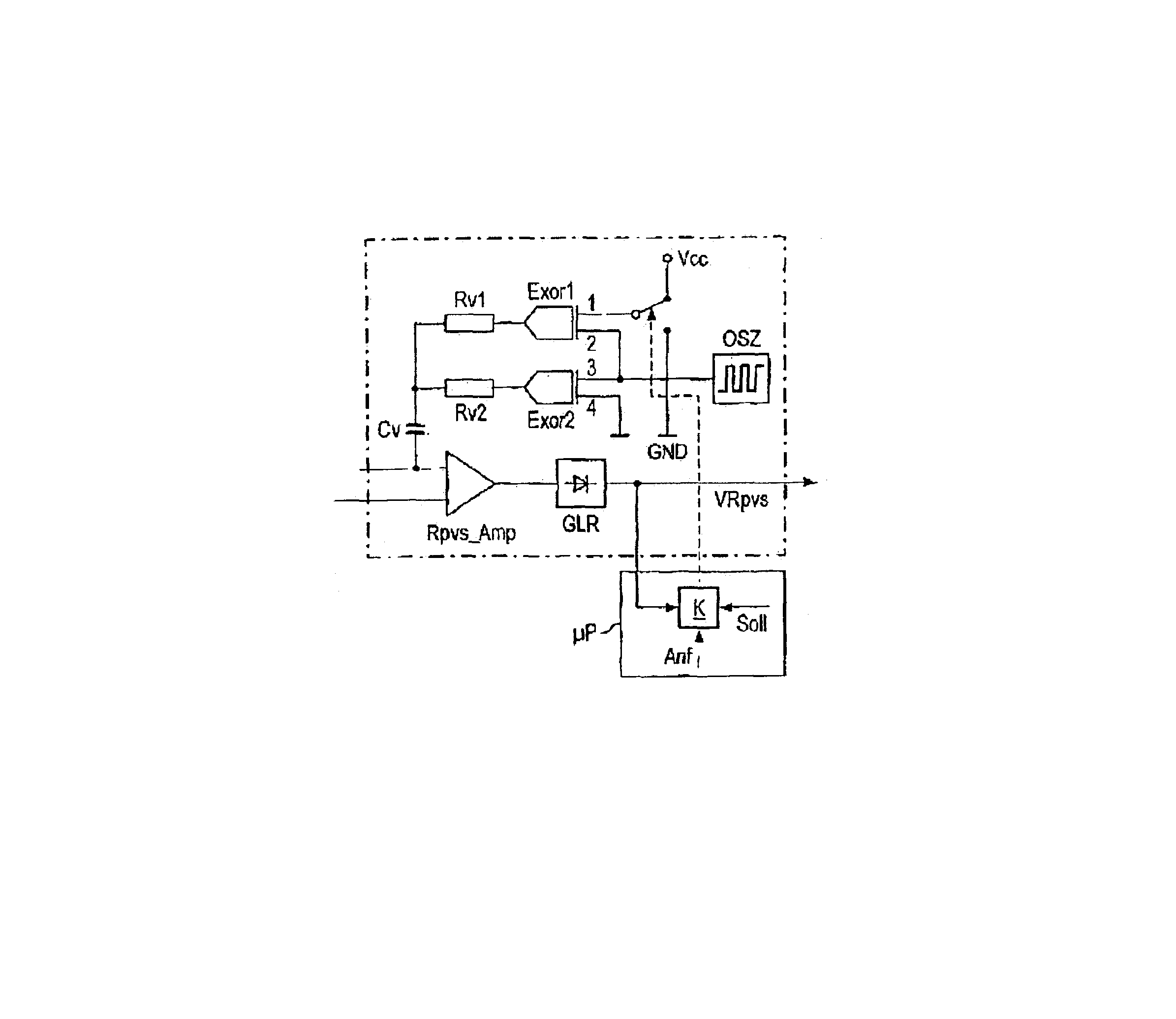 Device for determining the internal resistance of a linear oxygen probe