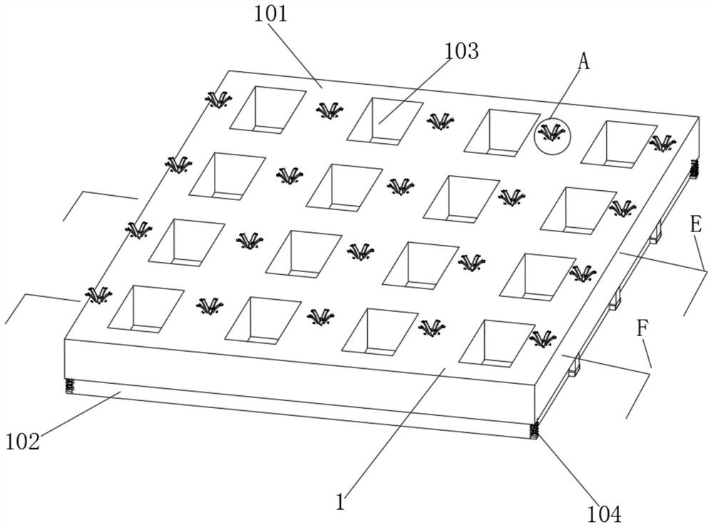 Amplitude-type rainy-day sewer well lid fallen leaf cleaning device