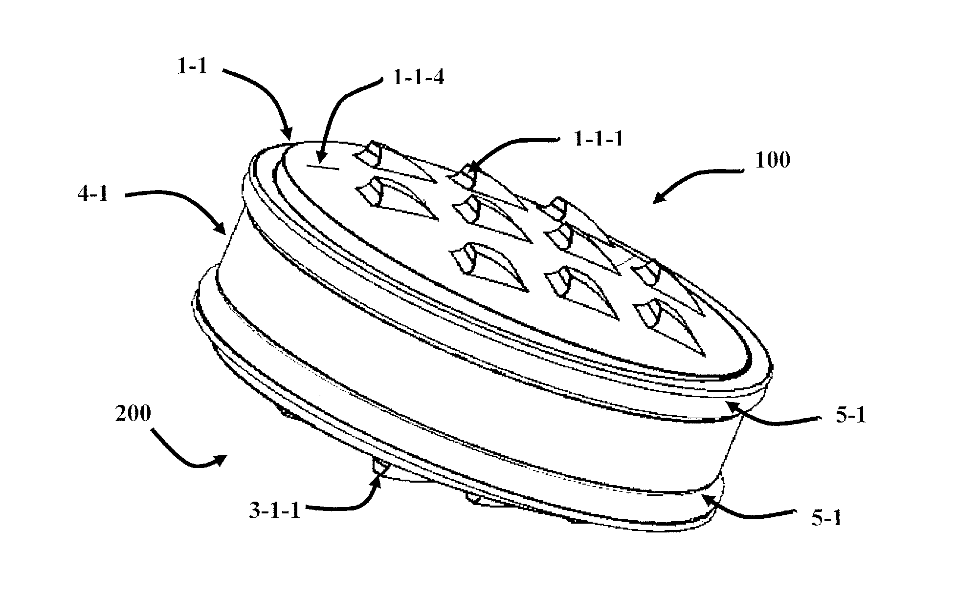 Shock absorbing, total disc replacement prosthetic