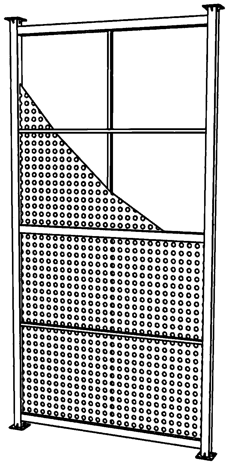 Prefabricated sash light steel frame-perforated thin steel plate-concrete composite wall