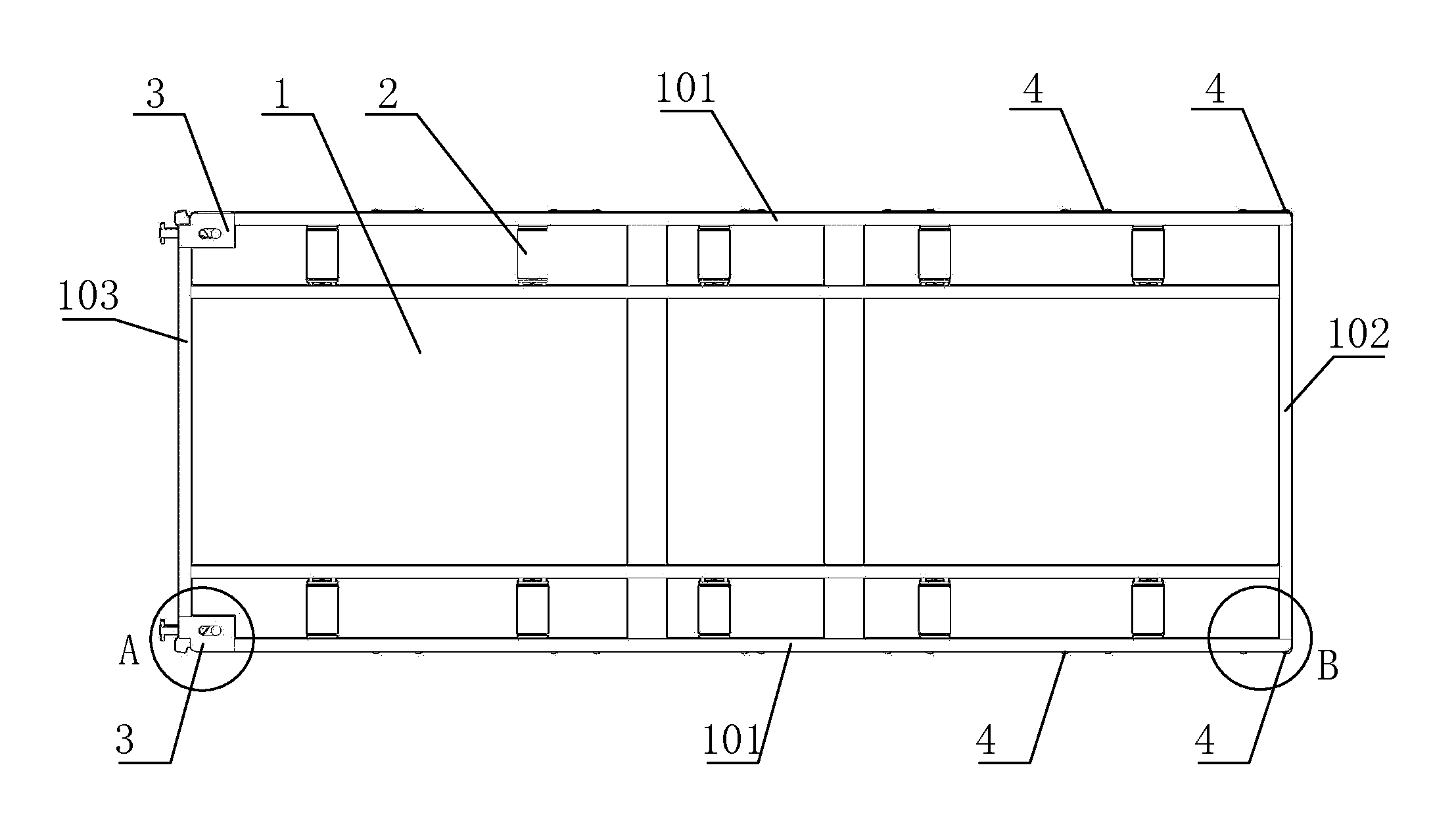 Built-in Movable Pallet for Container