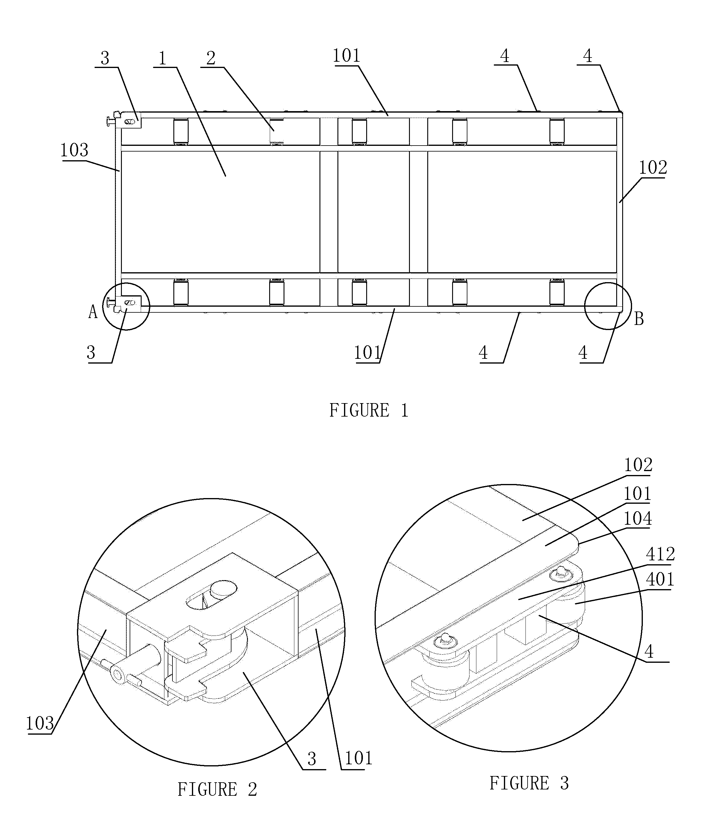 Built-in Movable Pallet for Container