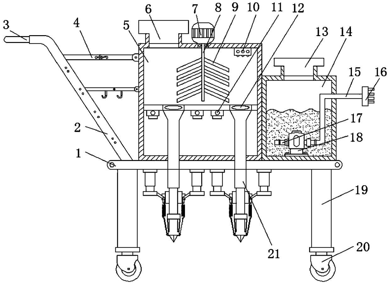 Seeding apparatus with fertilizing function for planting forage grasses of animal husbandry