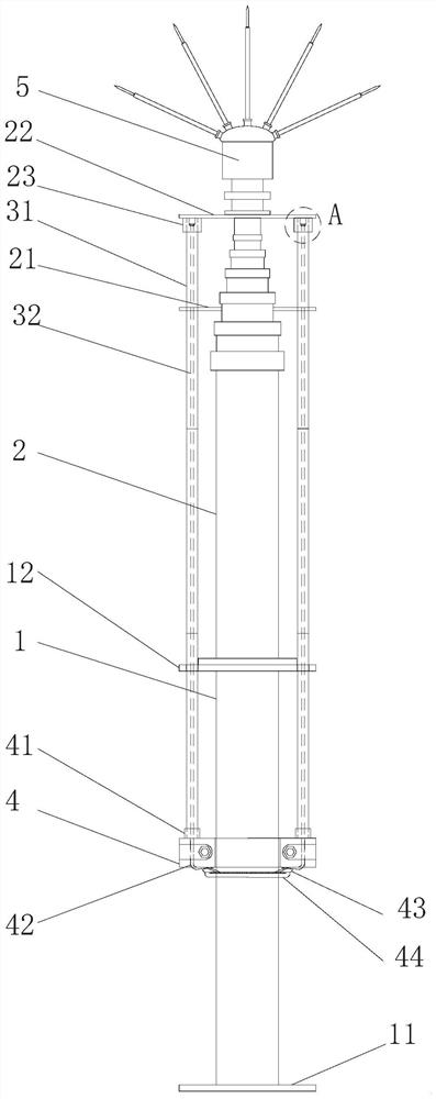 Lightning driving device with lifting function